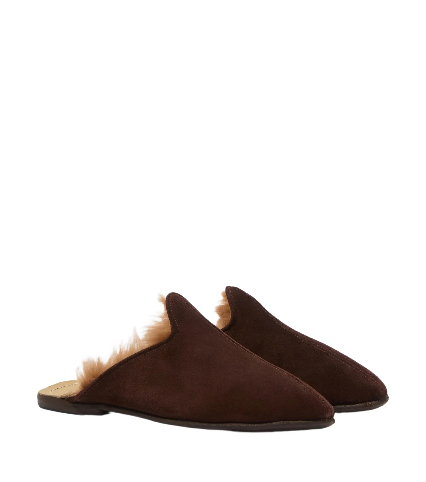 Sabah Shearling-lined suede mules
