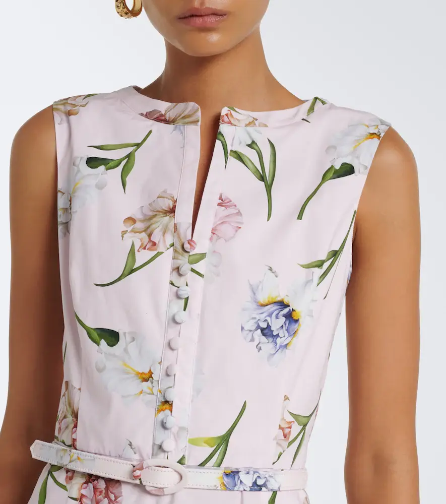 Oscar de la Renta Floral cotton-blend poplin midi dress | Thumbnail 5 Oscar de la Renta Floral cotton-blend poplin midi dress | Thumbnail 5