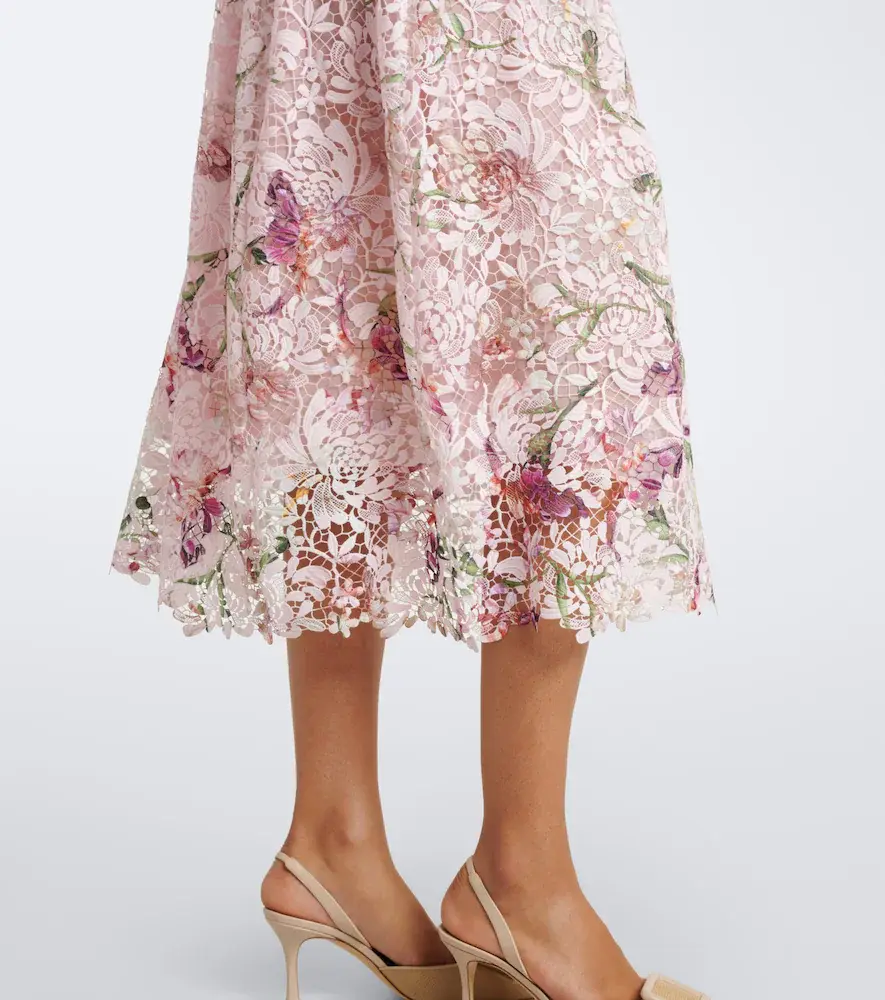Oscar de la Renta Floral guipure lace cocktail dress | Thumbnail 2 Oscar de la Renta Floral guipure lace cocktail dress | Thumbnail 2
