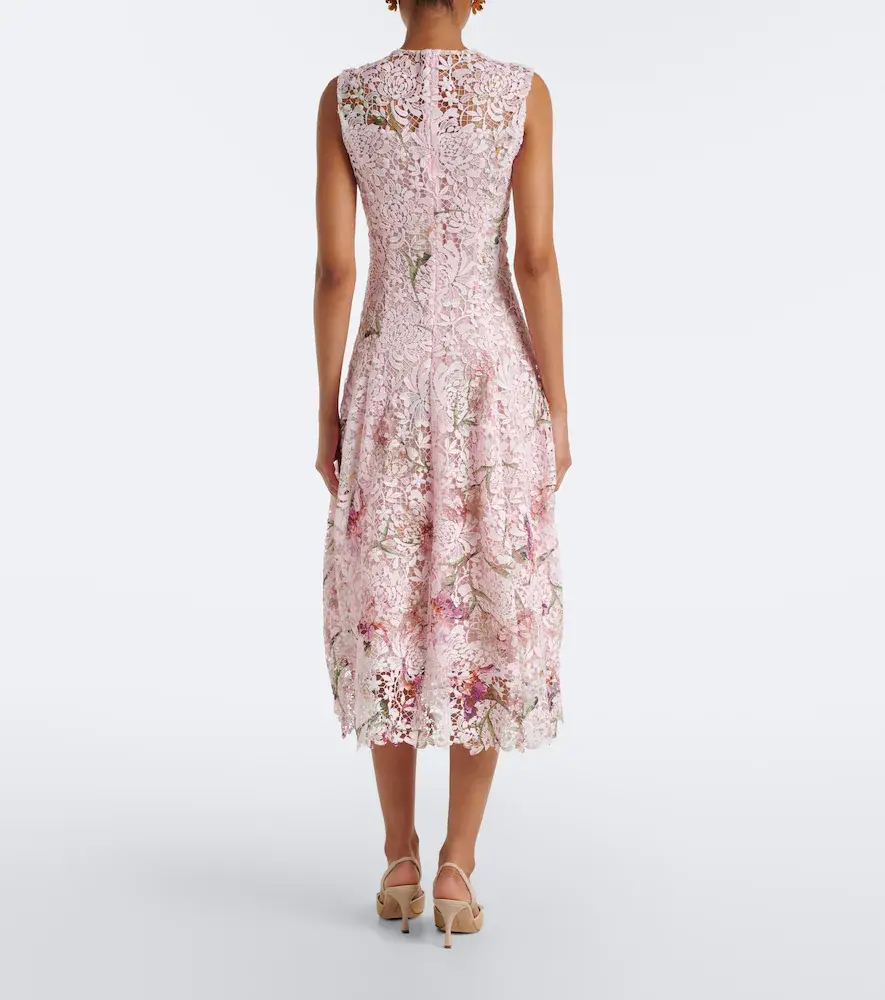 Oscar de la Renta Floral guipure lace cocktail dress | Thumbnail 4 Oscar de la Renta Floral guipure lace cocktail dress | Thumbnail 4