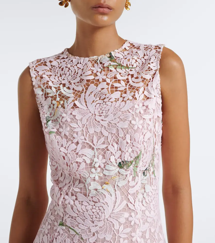 Oscar de la Renta Floral guipure lace cocktail dress | Thumbnail 5 Oscar de la Renta Floral guipure lace cocktail dress | Thumbnail 5