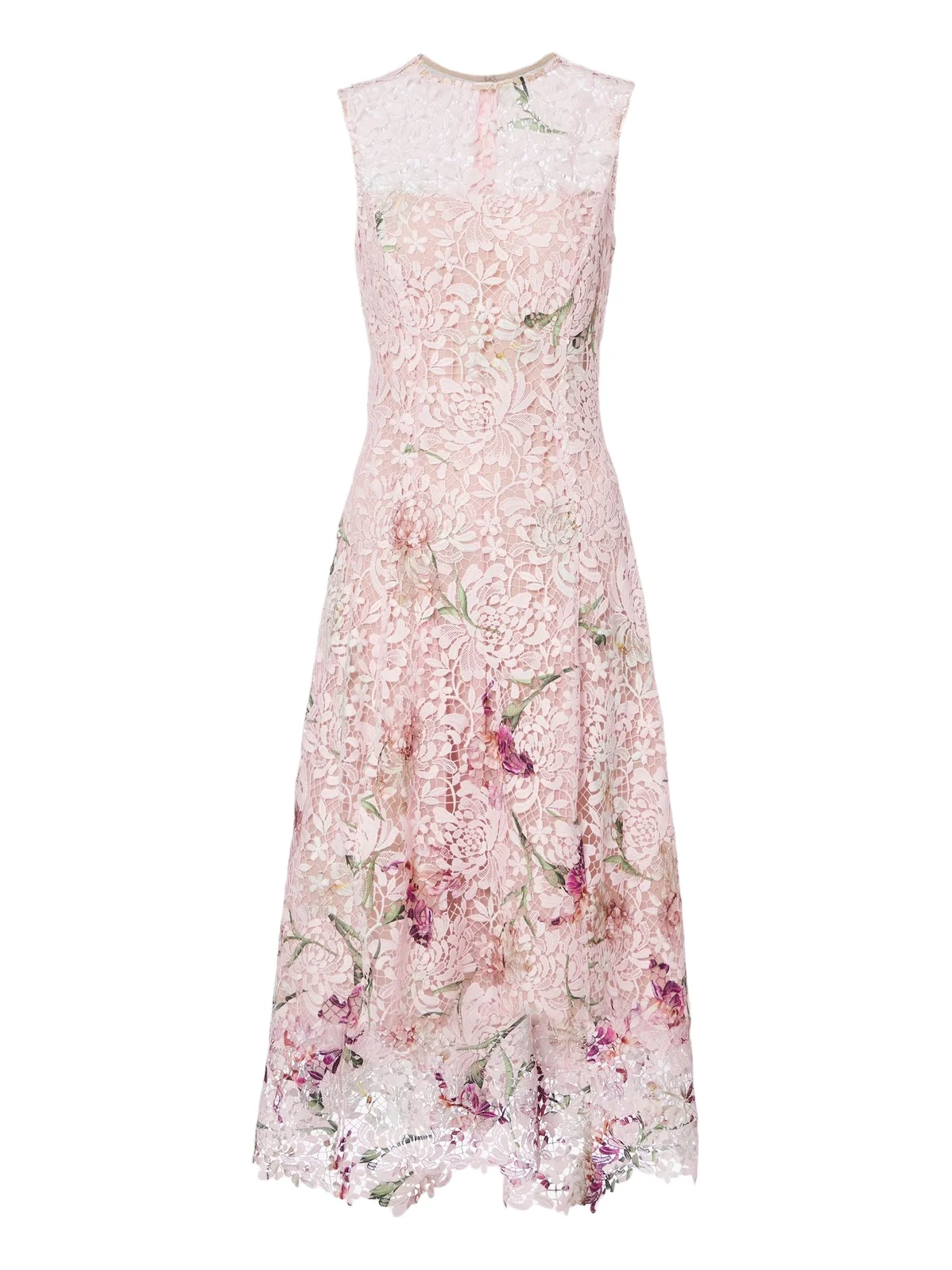 Floral guipure lace cocktail dress