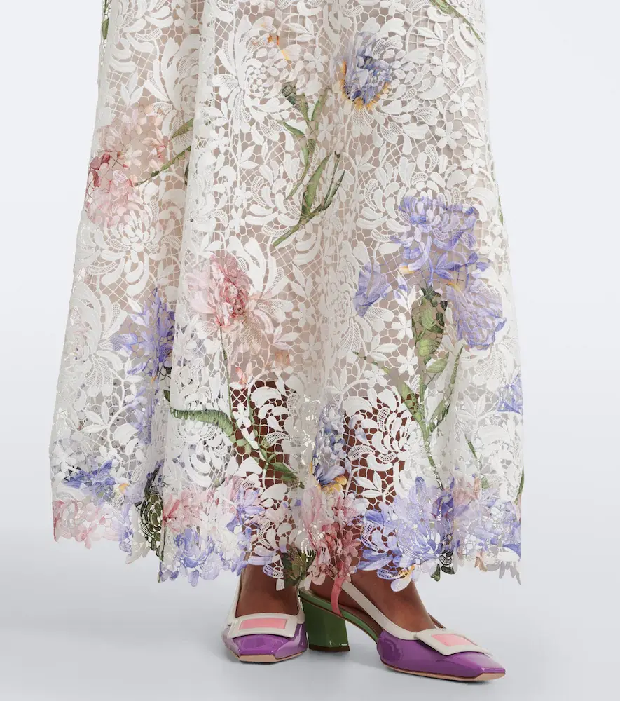 Oscar de la Renta Floral guipure lace cocktail dress | Thumbnail 5 Oscar de la Renta Floral guipure lace cocktail dress | Thumbnail 5
