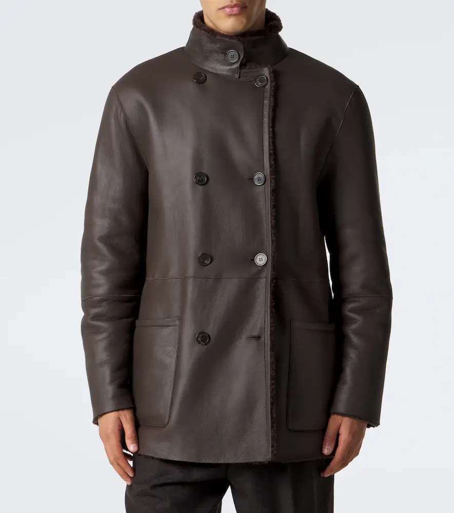 ARMA Caleb reversible shearling and leather coat | Thumbnail 6