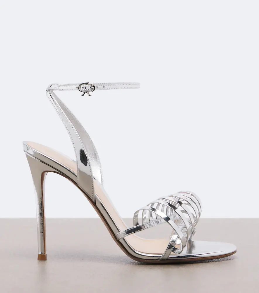 Gianvito Rossi Metallic leather sandals | Thumbnail 3 Gianvito Rossi Metallic leather sandals | Thumbnail 3