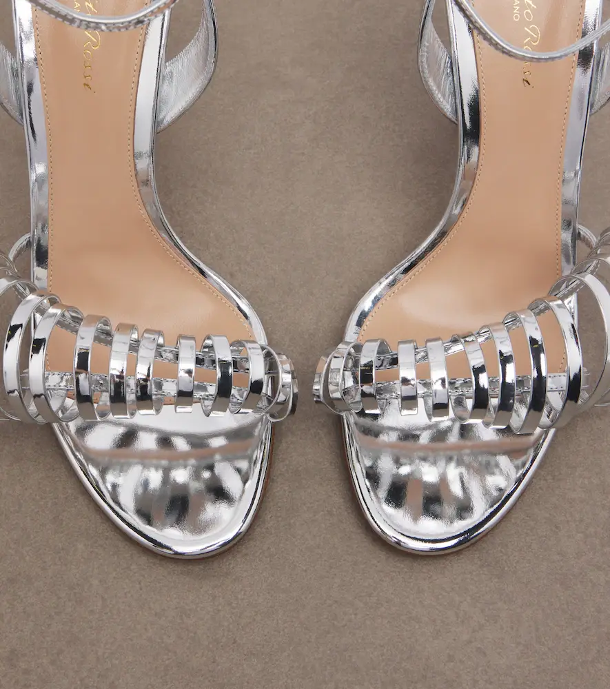 Gianvito Rossi Metallic leather sandals | Thumbnail 4 Gianvito Rossi Metallic leather sandals | Thumbnail 4