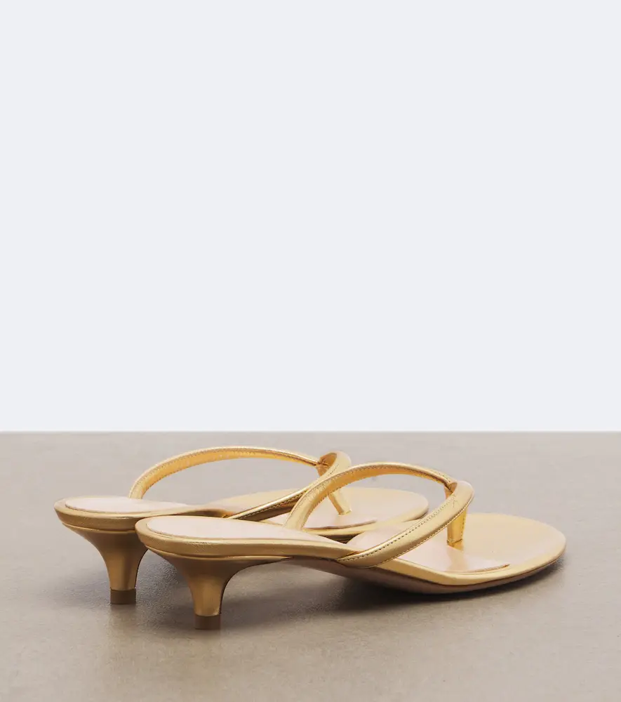 Gianvito Rossi Calypso metallic leather thong sandals | Thumbnail 2 Gianvito Rossi Calypso metallic leather thong sandals | Thumbnail 2