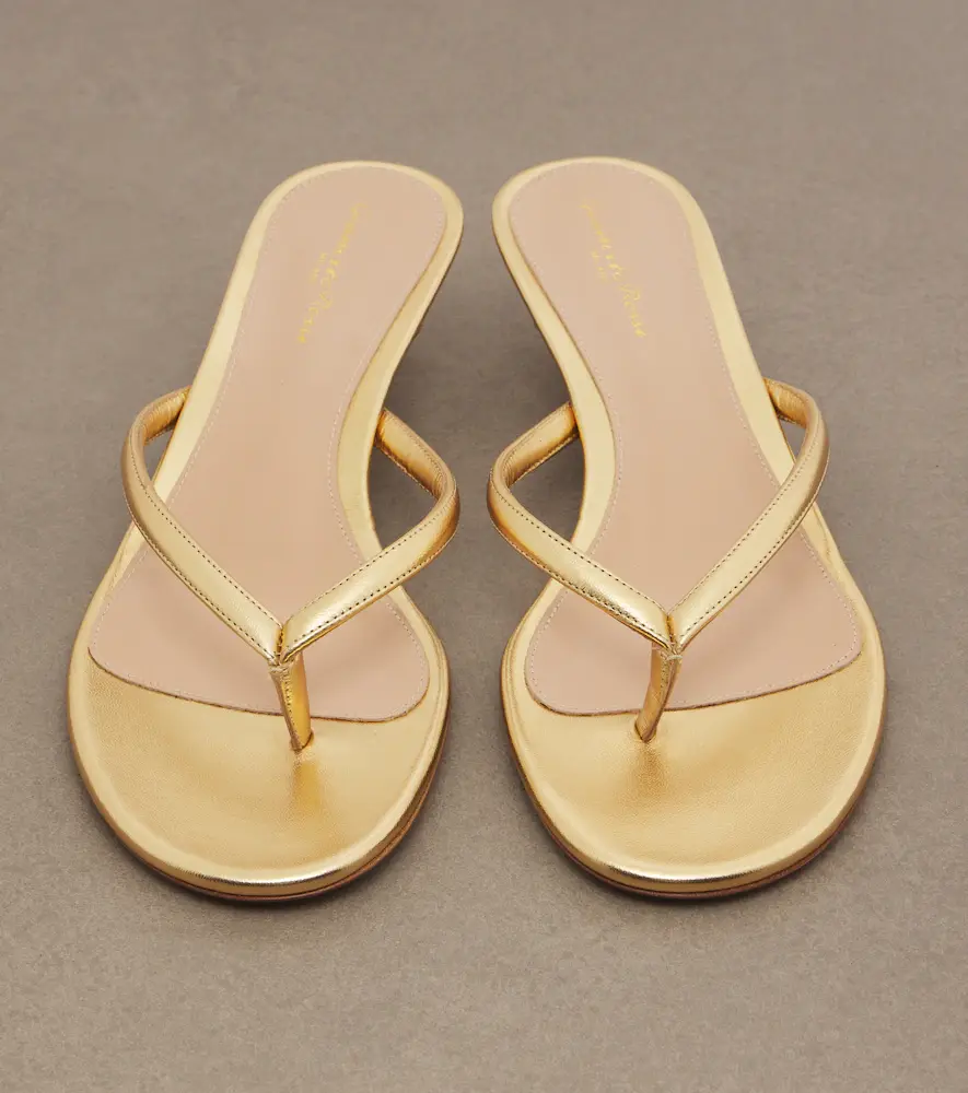 Gianvito Rossi Calypso metallic leather thong sandals | Thumbnail 3 Gianvito Rossi Calypso metallic leather thong sandals | Thumbnail 3
