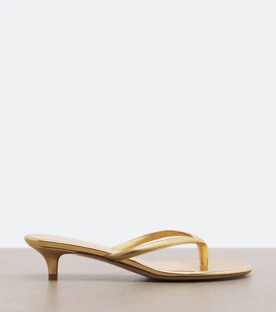 Gianvito Rossi Calypso metallic leather thong sandals | Thumbnail 4 Gianvito Rossi Calypso metallic leather thong sandals | Thumbnail 4