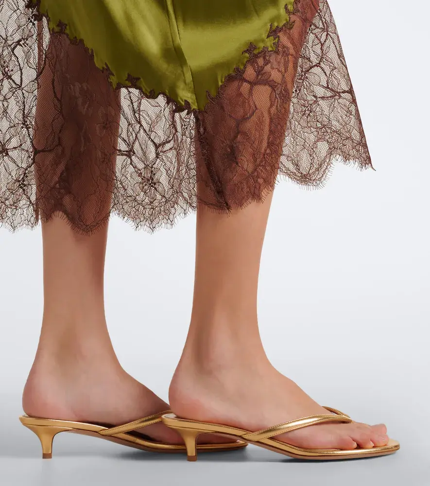 Gianvito Rossi Calypso metallic leather thong sandals | Thumbnail 6 Gianvito Rossi Calypso metallic leather thong sandals | Thumbnail 6