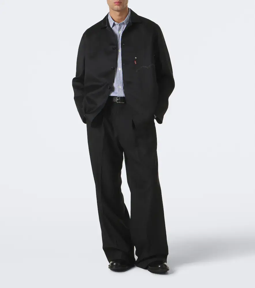 Junya Watanabe Paneled striped cotton shirt | Thumbnail 3