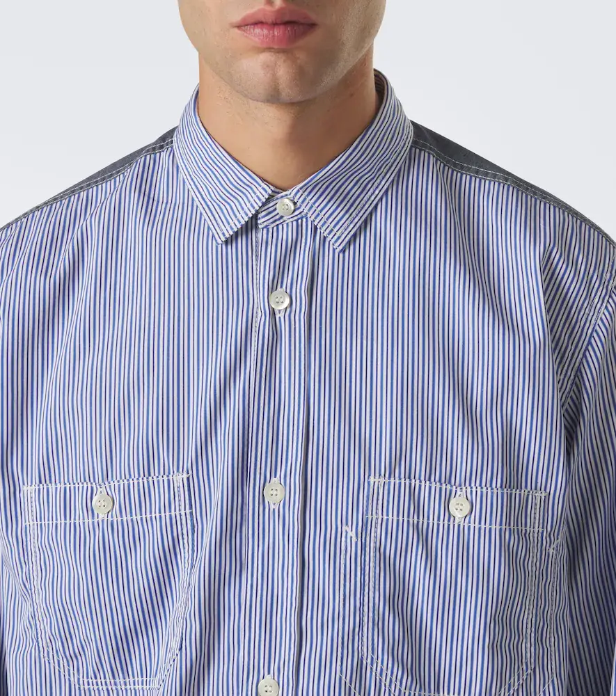 Junya Watanabe Paneled striped cotton shirt | Thumbnail 7
