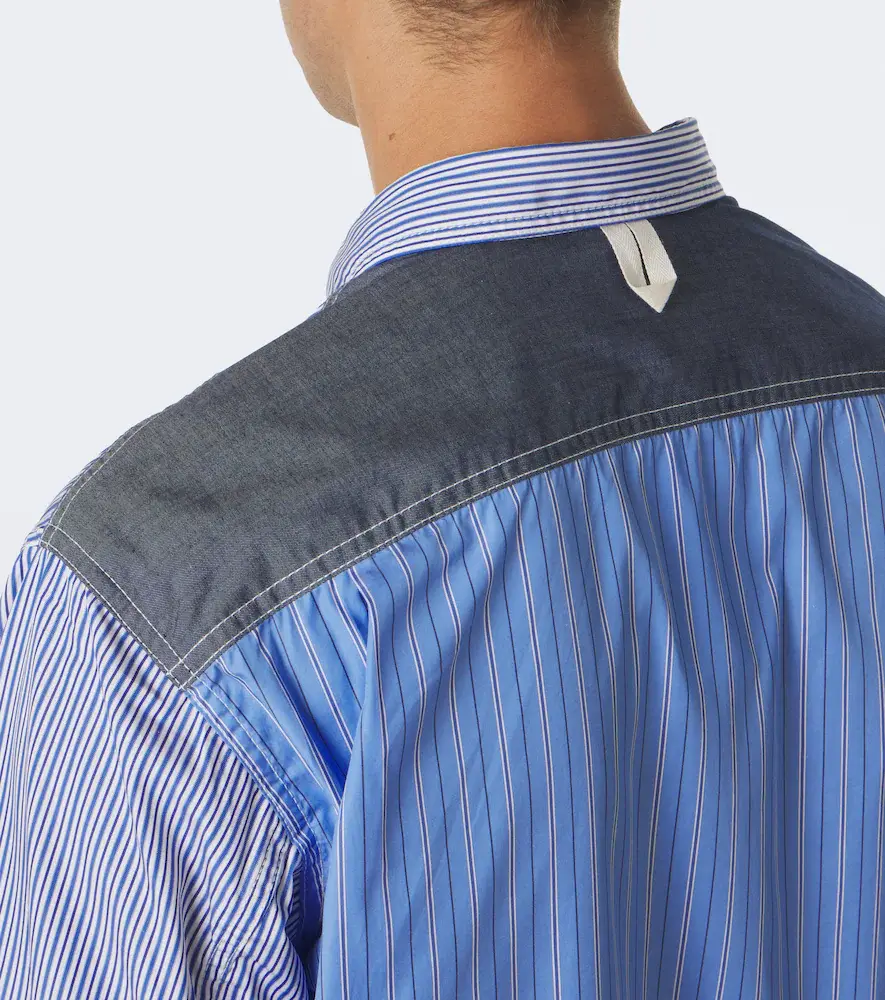 Junya Watanabe Paneled striped cotton shirt | Thumbnail 8