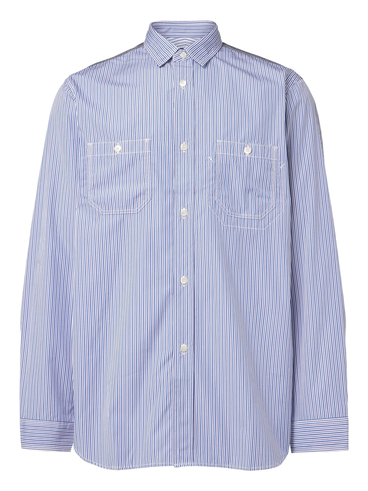 Junya Watanabe Paneled striped cotton shirt