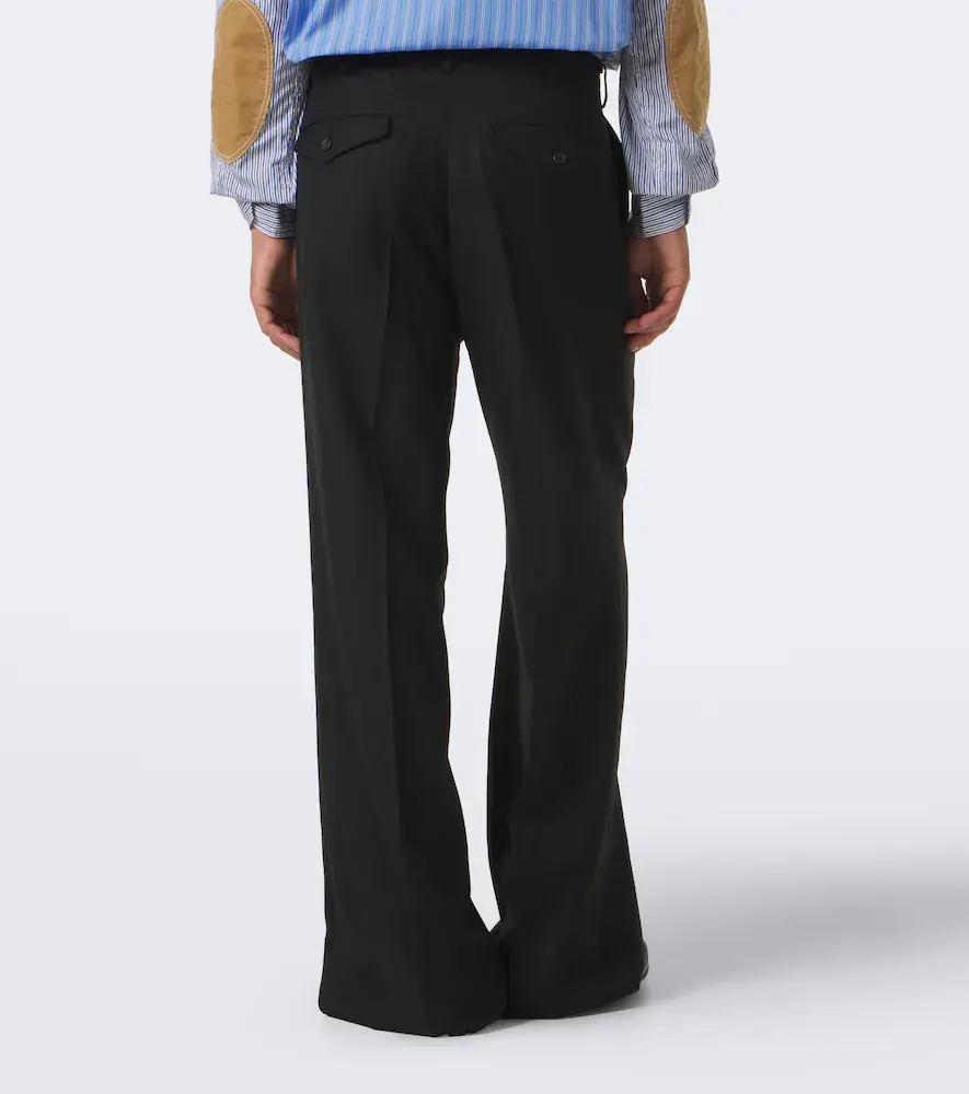 Junya Watanabe Pleated wool twill wide-leg pants | Thumbnail 4 Junya Watanabe Pleated wool twill wide-leg pants | Thumbnail 4