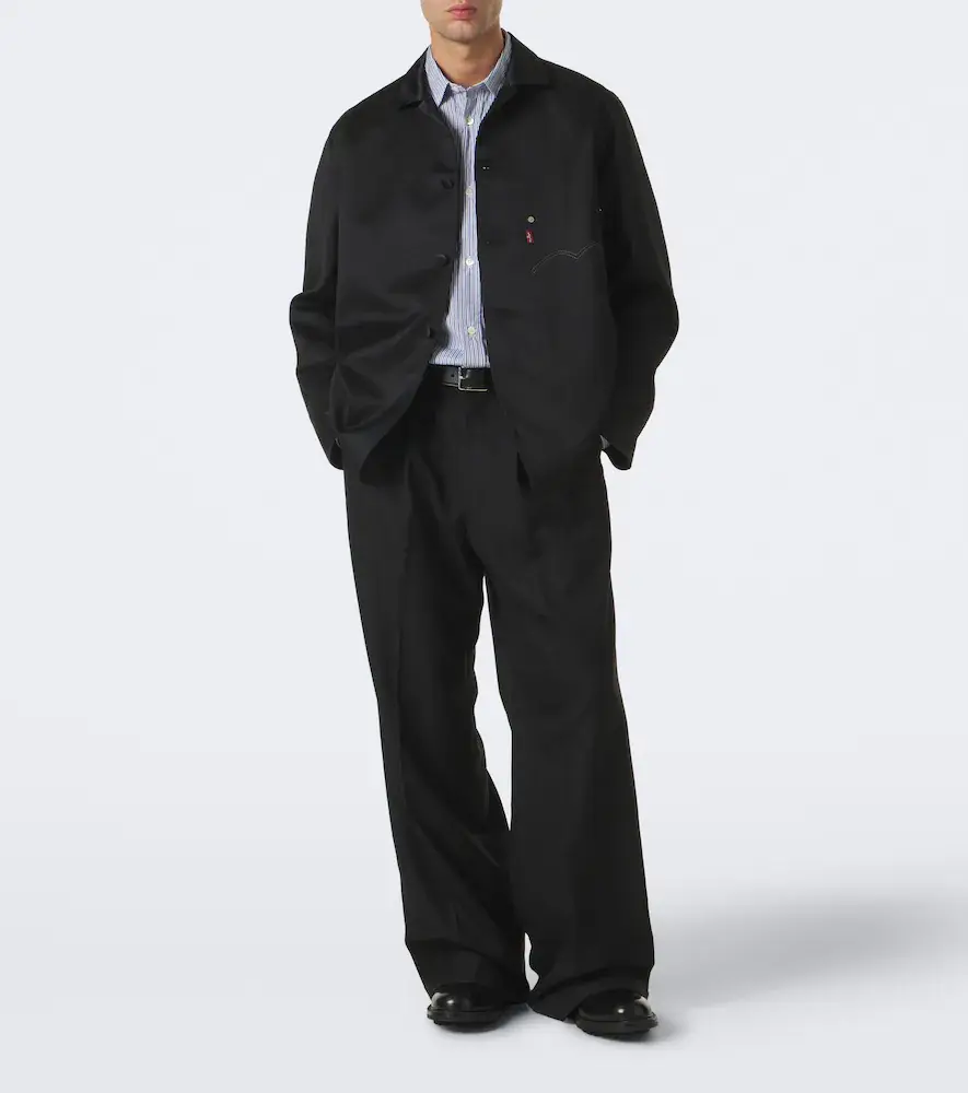 Junya Watanabe Pleated wool twill wide-leg pants | Thumbnail 5 Junya Watanabe Pleated wool twill wide-leg pants | Thumbnail 5