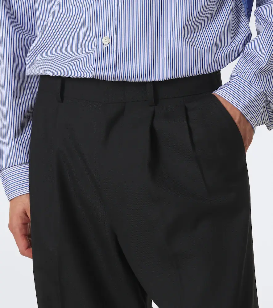 Junya Watanabe Pleated wool twill wide-leg pants | Thumbnail 6 Junya Watanabe Pleated wool twill wide-leg pants | Thumbnail 6