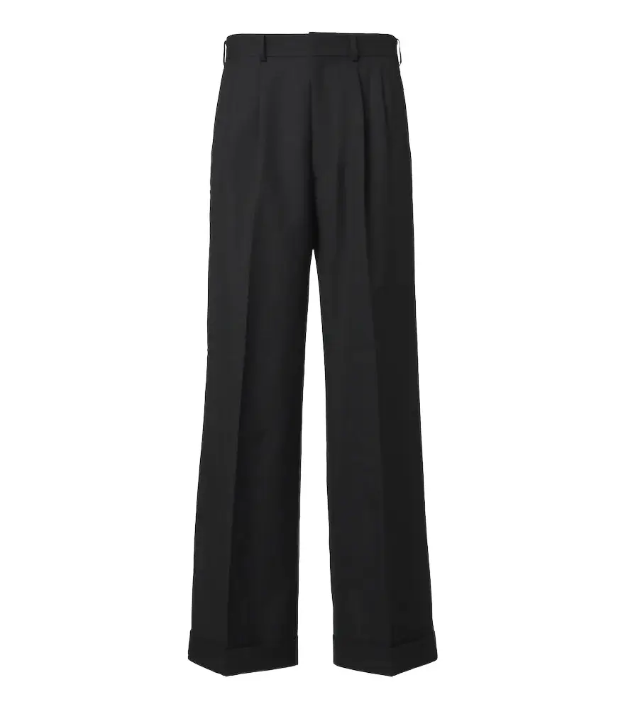Junya Watanabe Pleated wool twill wide-leg pants