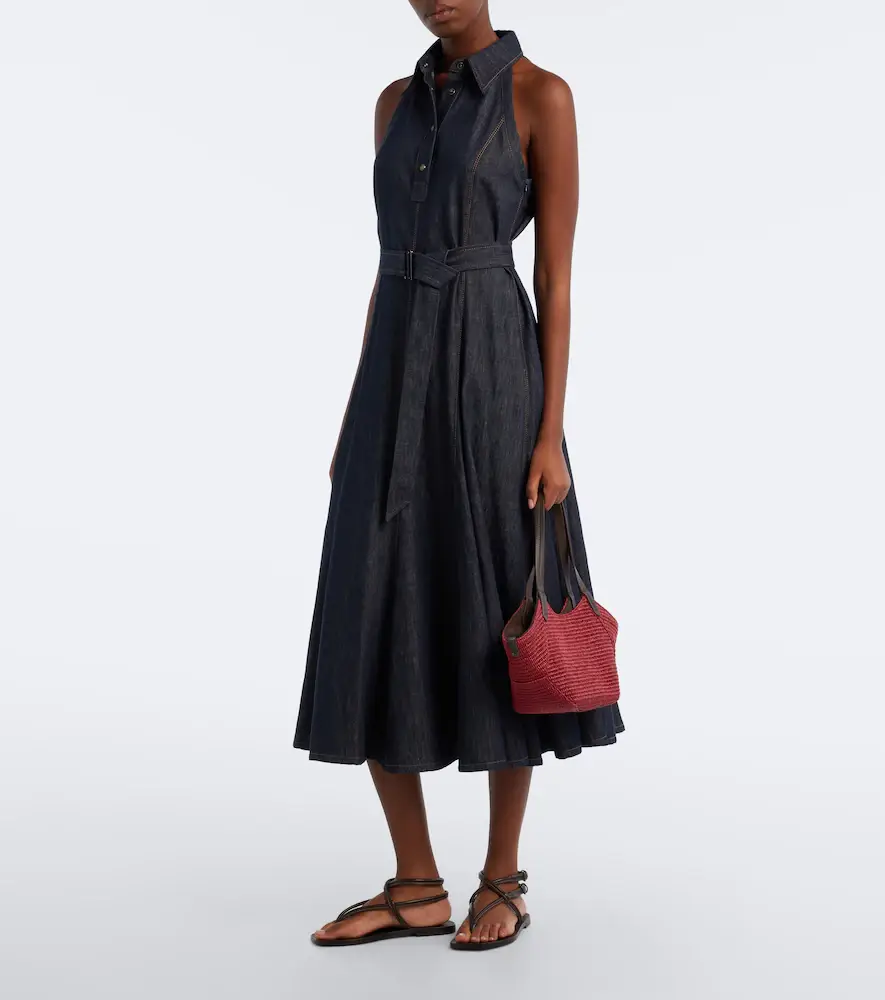 Brunello Cucinelli Monili leather-trimmed raffia-effect tote bag | Thumbnail 4 Brunello Cucinelli Monili leather-trimmed raffia-effect tote bag | Thumbnail 4