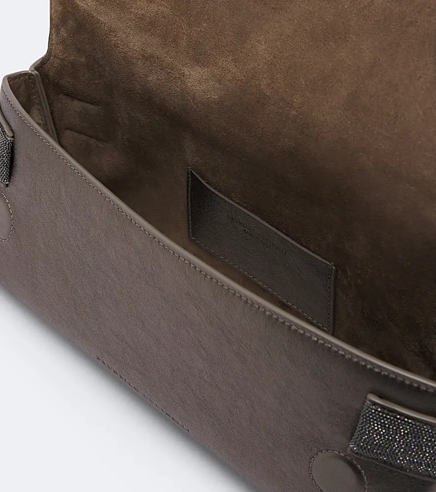 Brunello Cucinelli Essence metallic leather top-handle bag | Thumbnail 2 Brunello Cucinelli Essence metallic leather top-handle bag | Thumbnail 2