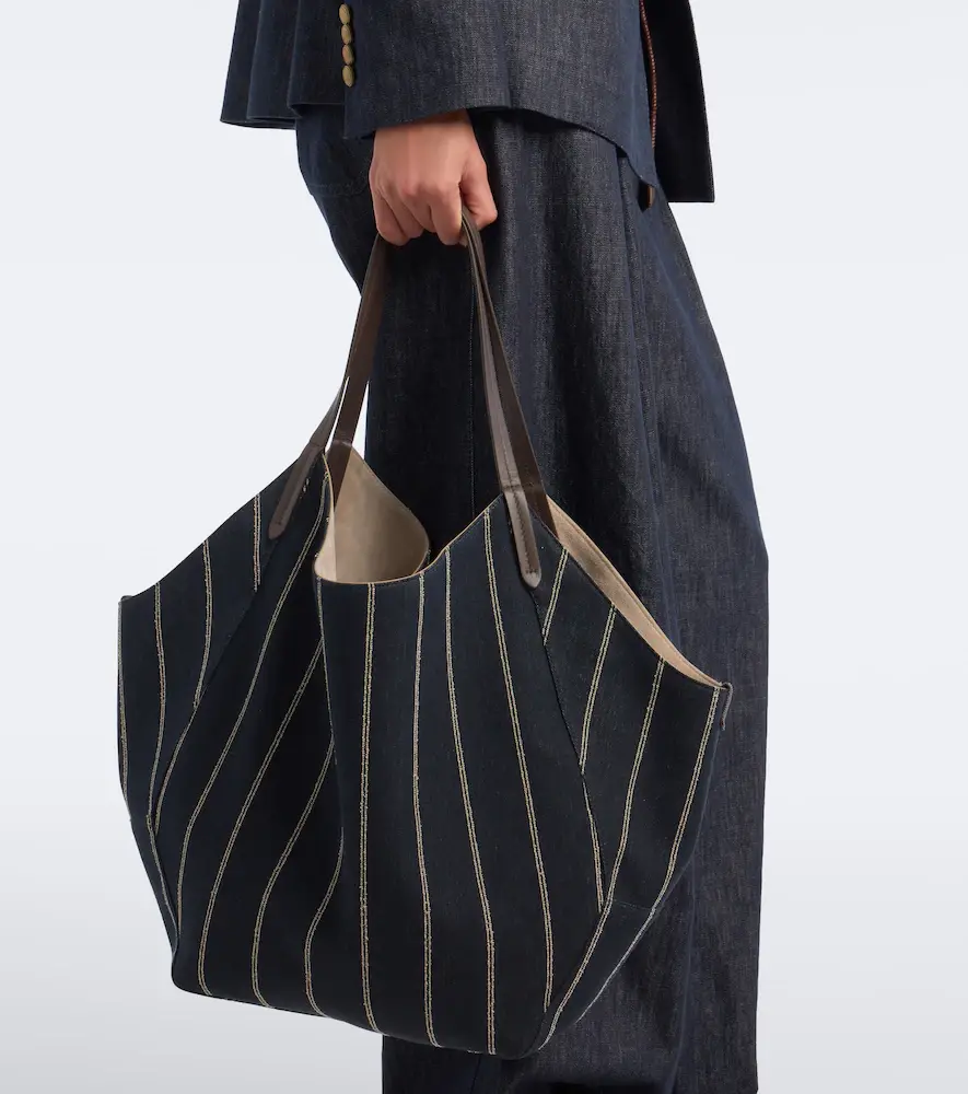 Brunello Cucinelli Monili striped canvas tote bag | Thumbnail 6
