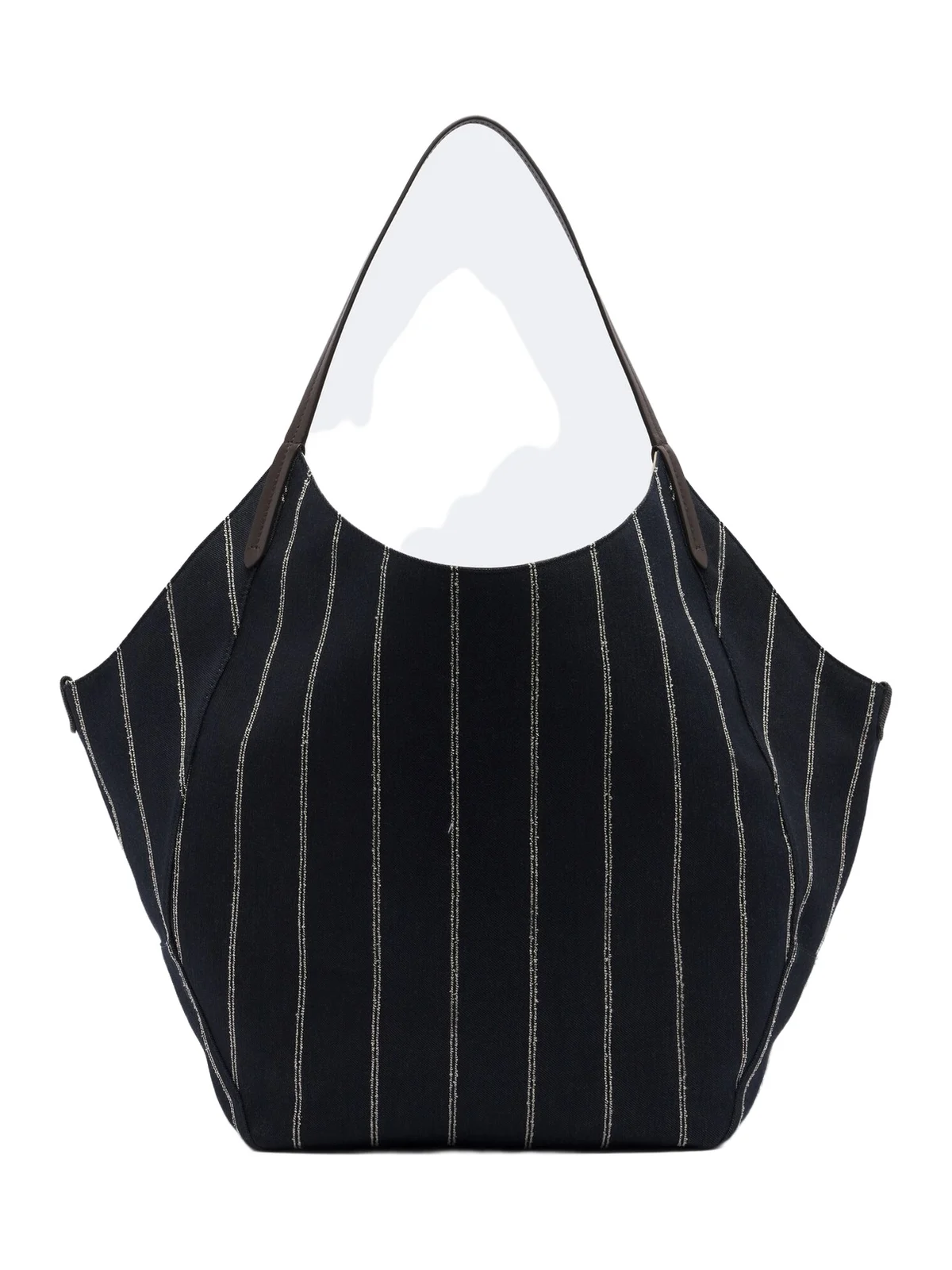 Brunello Cucinelli Monili striped canvas tote bag