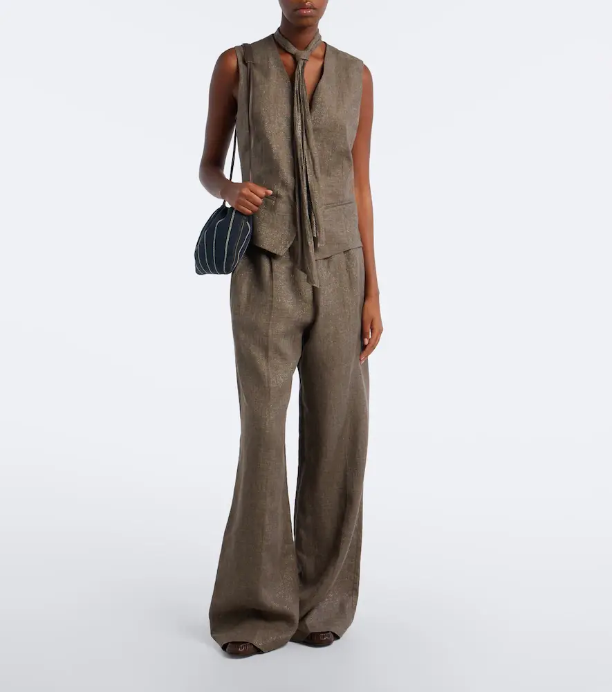 Brunello Cucinelli Monili striped canvas crossbody bag | Thumbnail 4 Brunello Cucinelli Monili striped canvas crossbody bag | Thumbnail 4