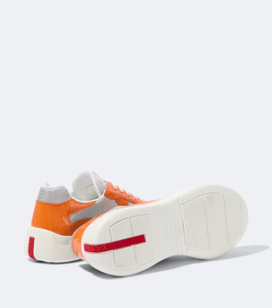 Prada America's Cup leather-trimmed sneakers | Thumbnail 4