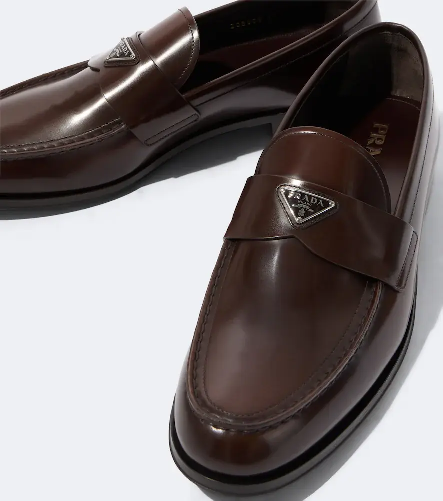 Prada Logo leather loafers | Thumbnail 3