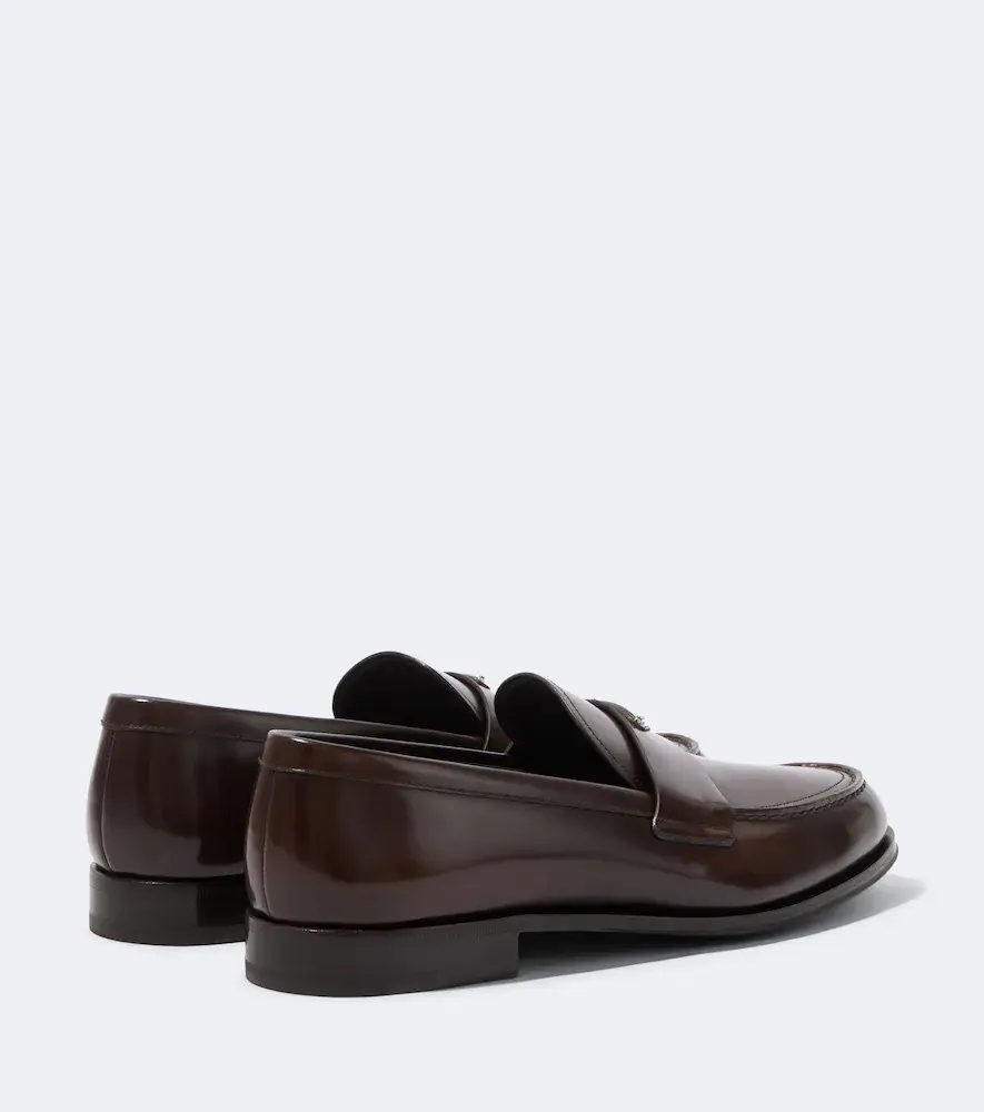 Prada Logo leather loafers | Thumbnail 4