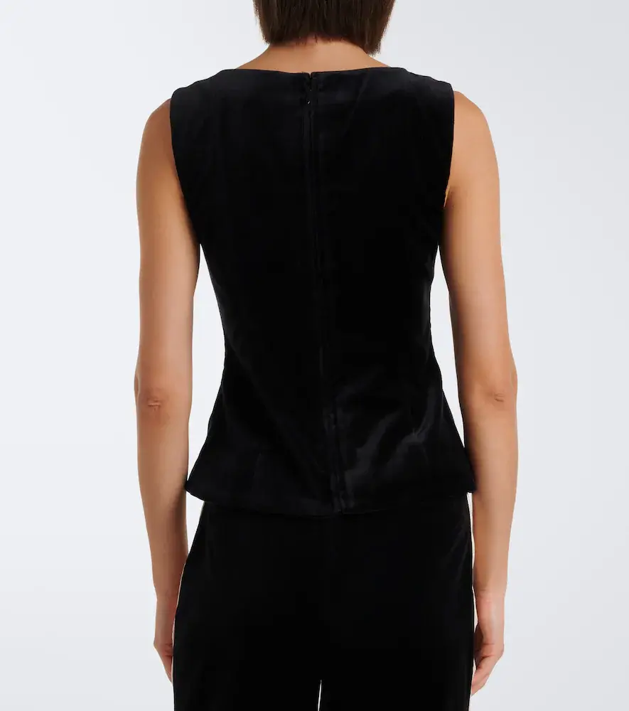 Posse Florian embroidered cotton velvet top | Thumbnail 3 Posse Florian embroidered cotton velvet top | Thumbnail 3