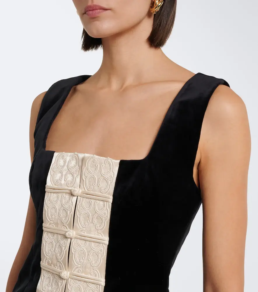 Posse Florian embroidered cotton velvet top | Thumbnail 4 Posse Florian embroidered cotton velvet top | Thumbnail 4