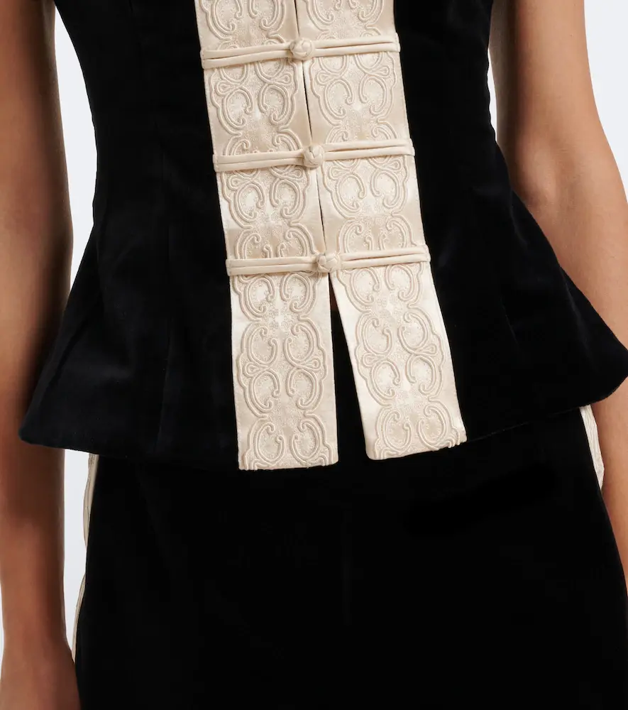 Posse Florian embroidered cotton velvet top | Thumbnail 6 Posse Florian embroidered cotton velvet top | Thumbnail 6