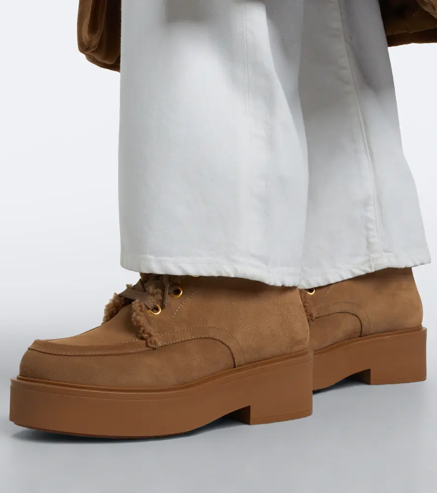 Gianvito Rossi Kiso shearling-trimmed lace-up boots | Thumbnail 5 Gianvito Rossi Kiso shearling-trimmed lace-up boots | Thumbnail 5