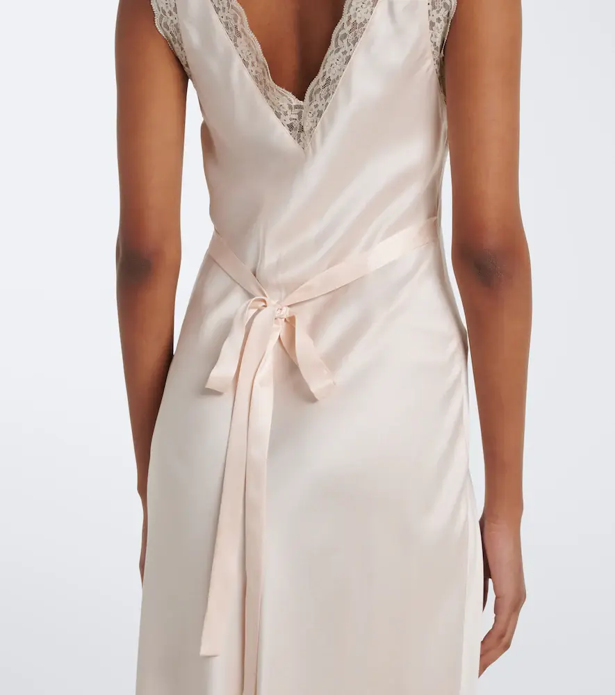 Posse Blake lace-trimmed silk satin maxi dress | Thumbnail 4 Posse Blake lace-trimmed silk satin maxi dress | Thumbnail 4