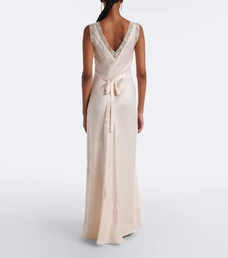 Posse Blake lace-trimmed silk satin maxi dress | Thumbnail 5 Posse Blake lace-trimmed silk satin maxi dress | Thumbnail 5