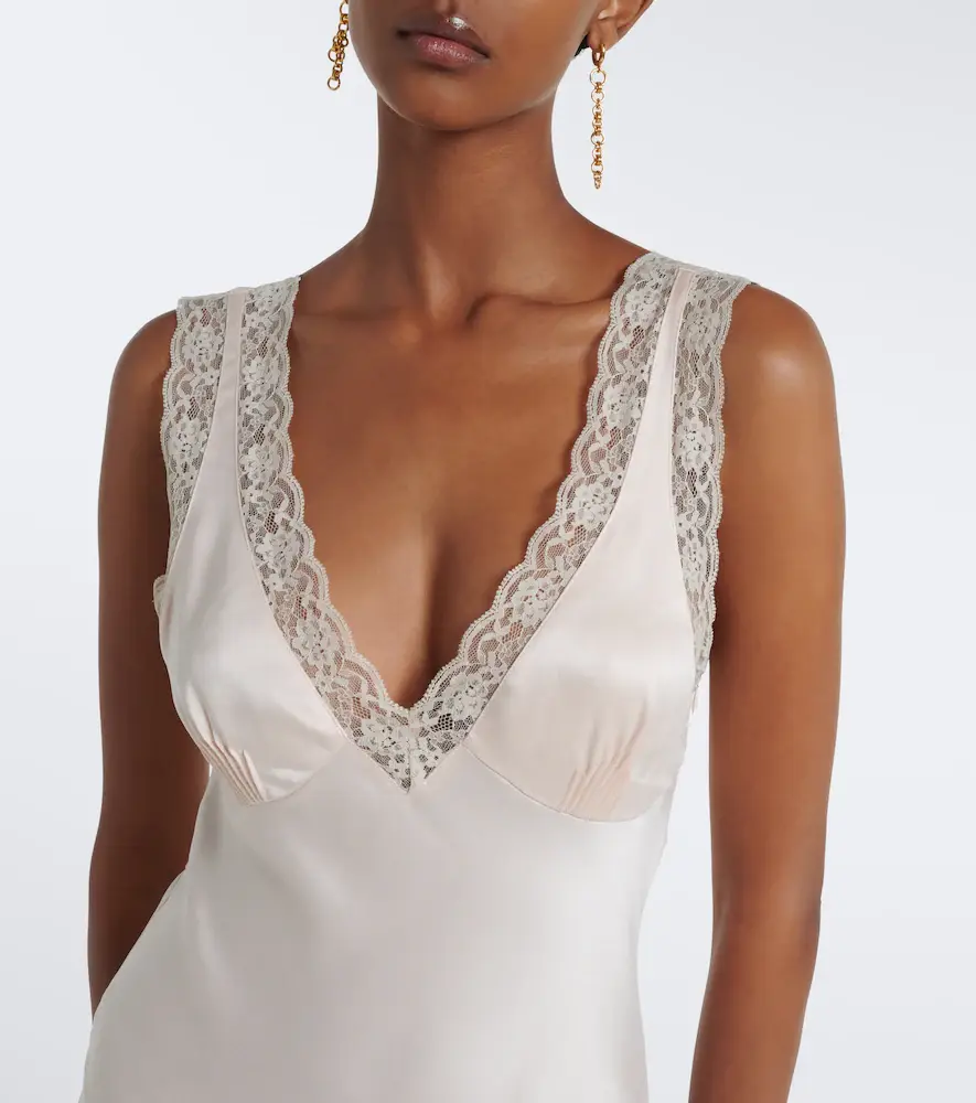 Posse Blake lace-trimmed silk satin maxi dress | Thumbnail 6 Posse Blake lace-trimmed silk satin maxi dress | Thumbnail 6