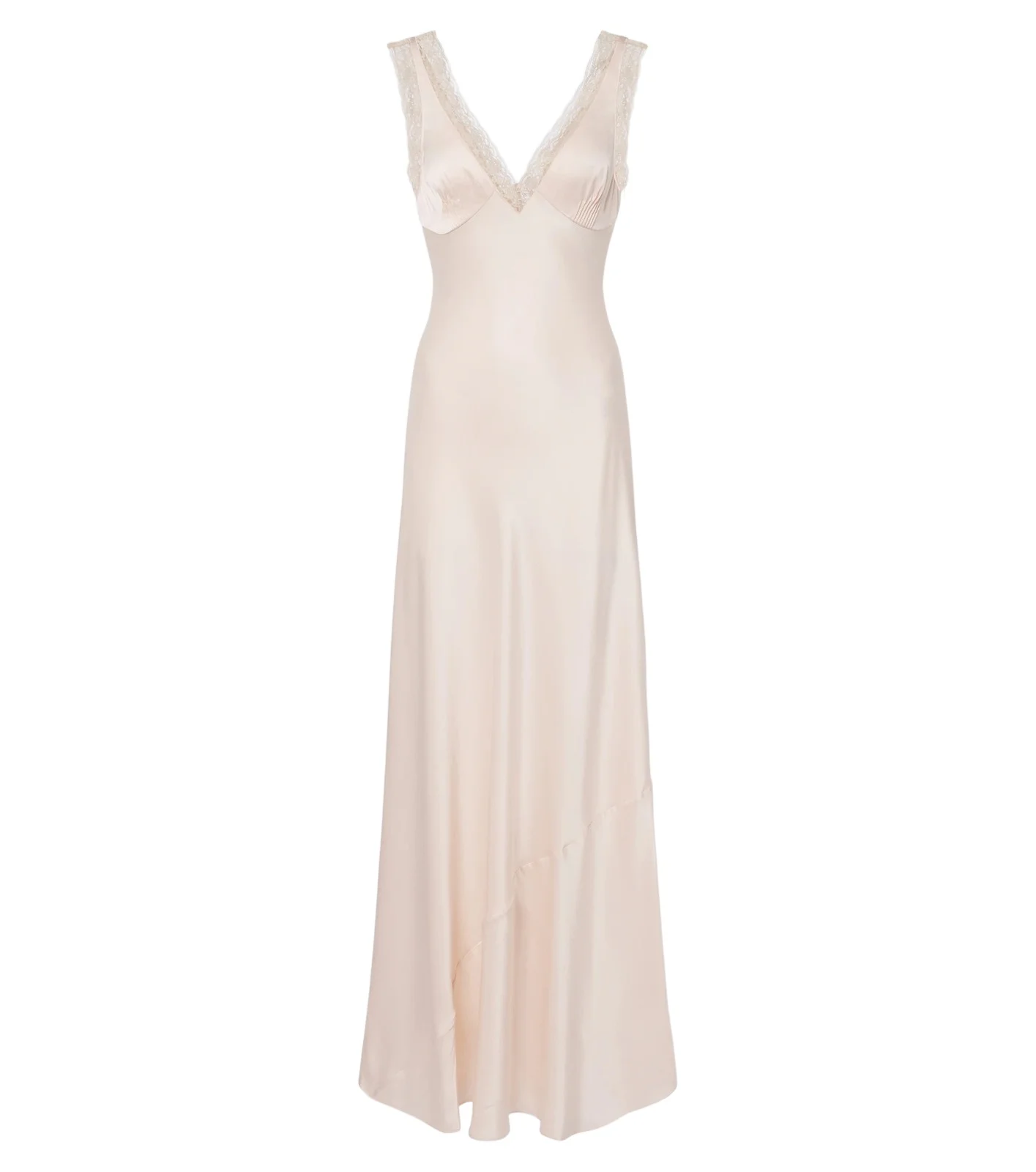 Blake lace-trimmed silk satin maxi dress Blake lace-trimmed silk satin maxi dress