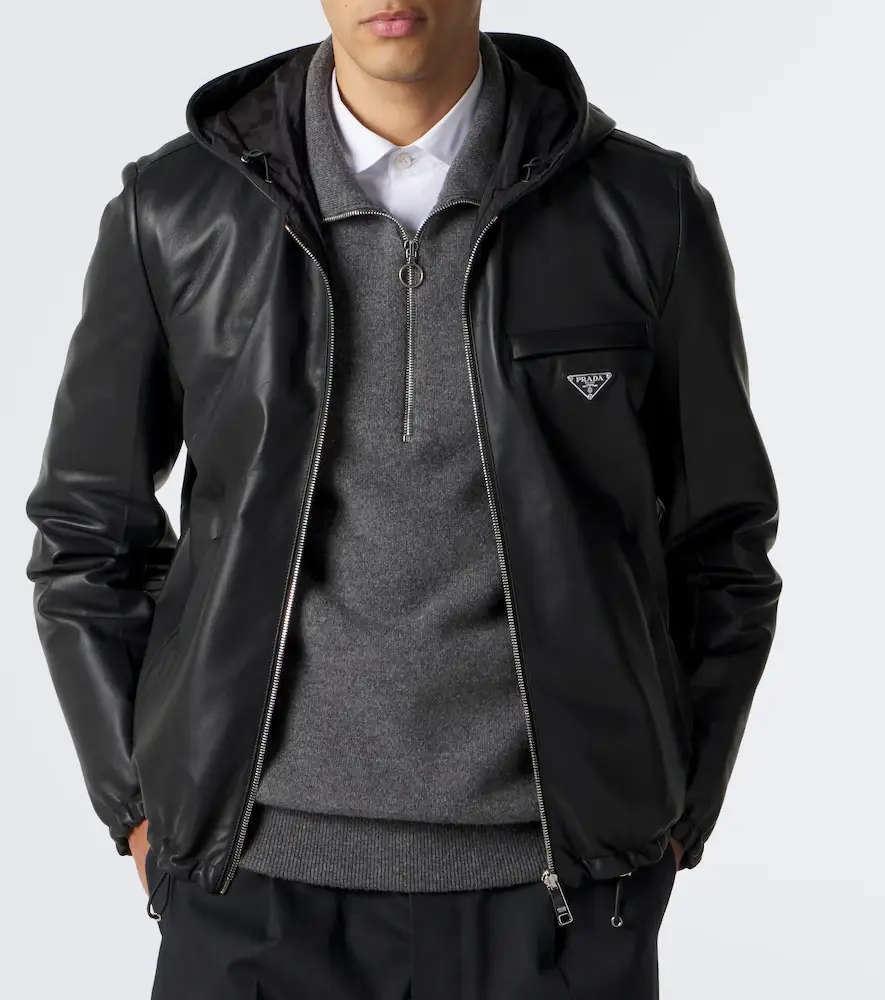 Prada Reversible Re-Nylon and leather jacket | Thumbnail 2