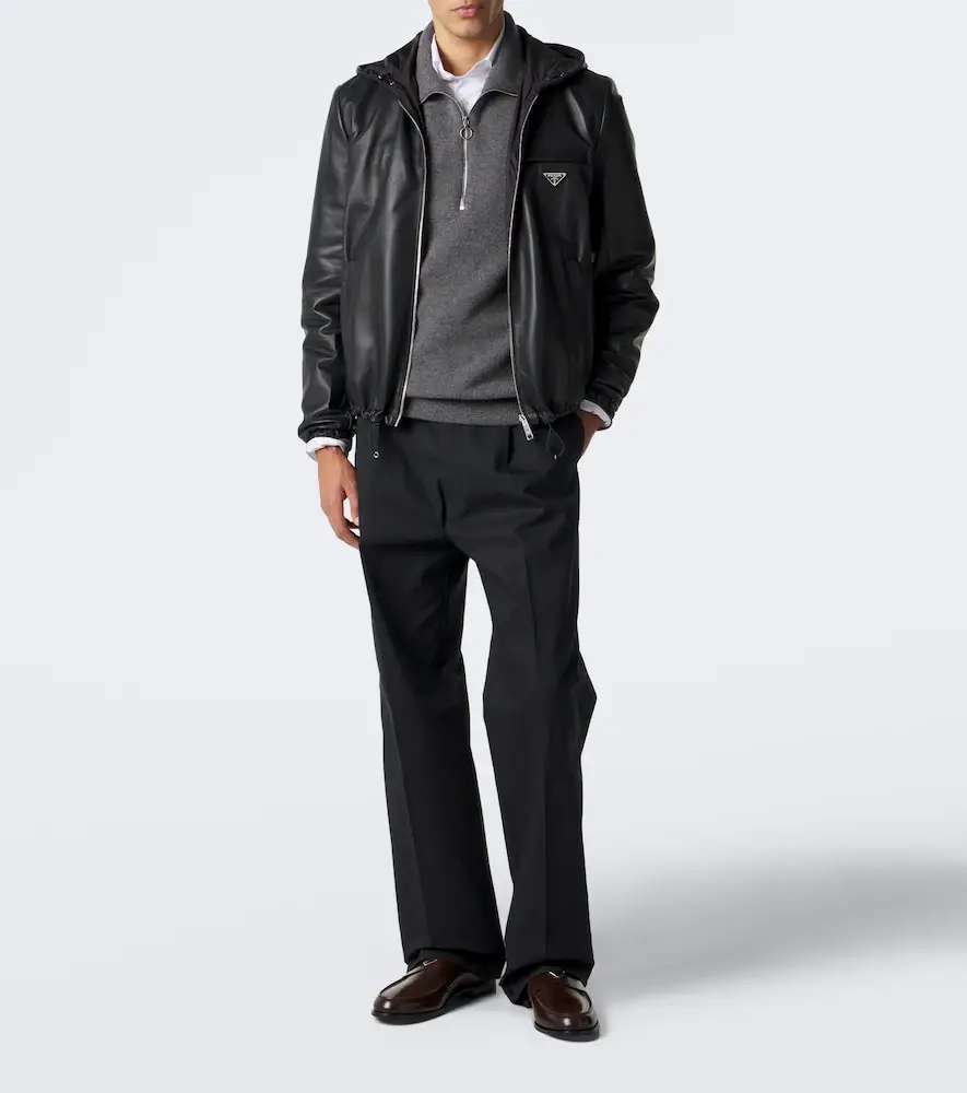 Prada Reversible Re-Nylon and leather jacket | Thumbnail 3