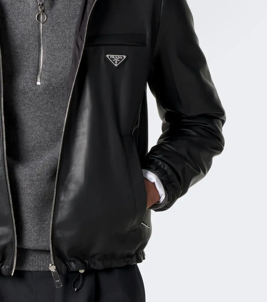Prada Reversible Re-Nylon and leather jacket | Thumbnail 4