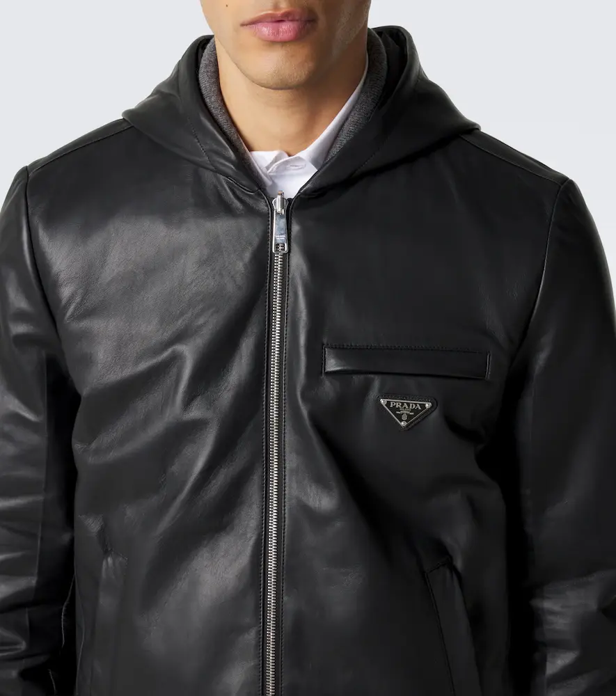 Prada Reversible Re-Nylon and leather jacket | Thumbnail 6