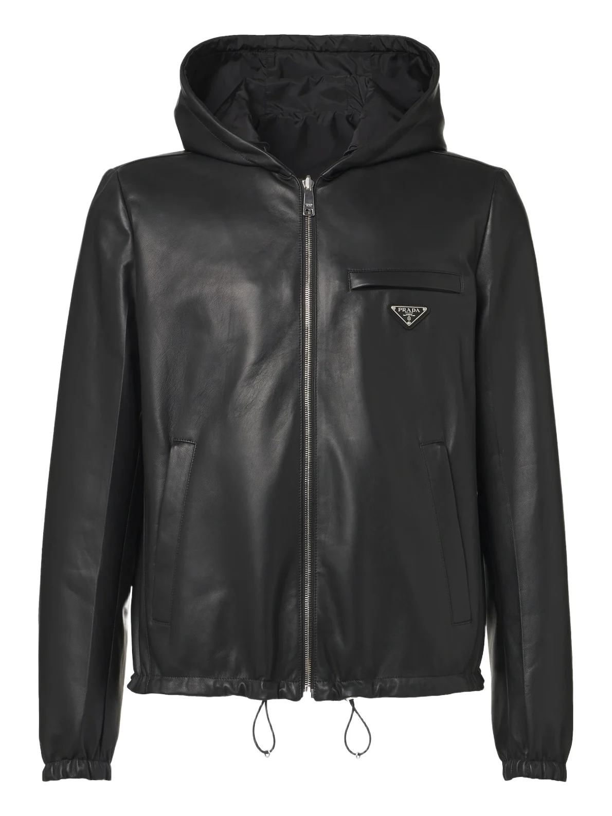 Prada Reversible Re-Nylon and leather jacket