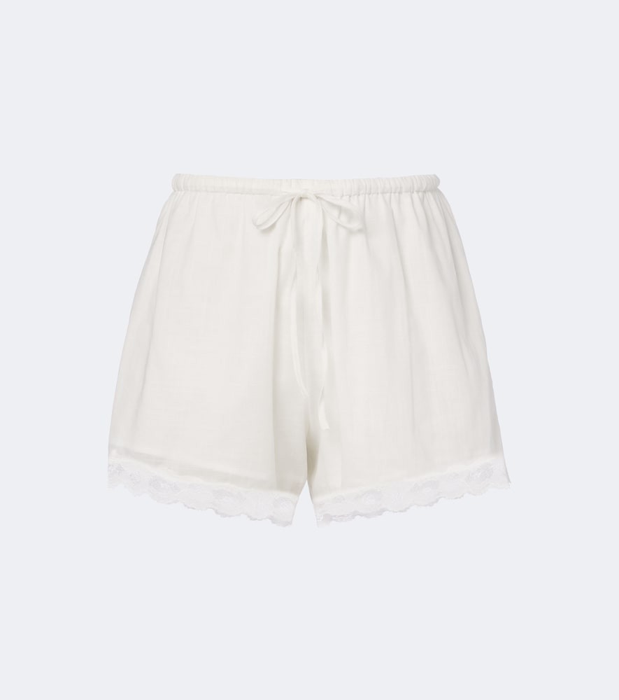 Marilyn lace-trimmed cotton shorts Marilyn lace-trimmed cotton shorts