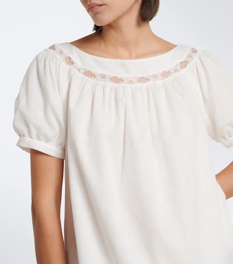 Posse Marilyn lace-trimmed cotton top | Thumbnail 4 Posse Marilyn lace-trimmed cotton top | Thumbnail 4