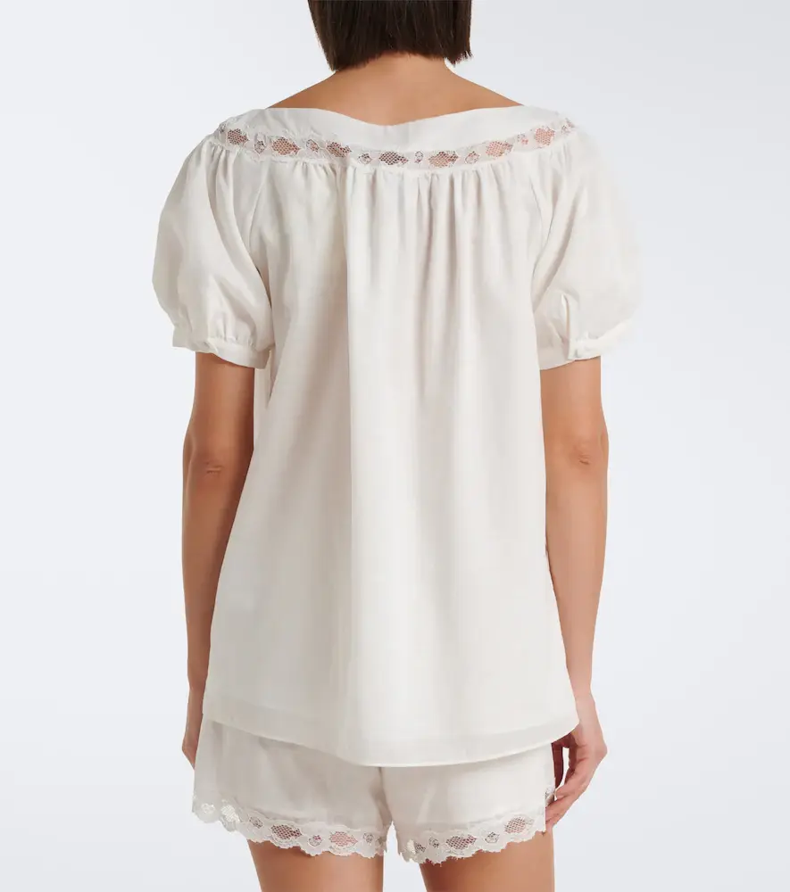 Posse Marilyn lace-trimmed cotton top | Thumbnail 6 Posse Marilyn lace-trimmed cotton top | Thumbnail 6