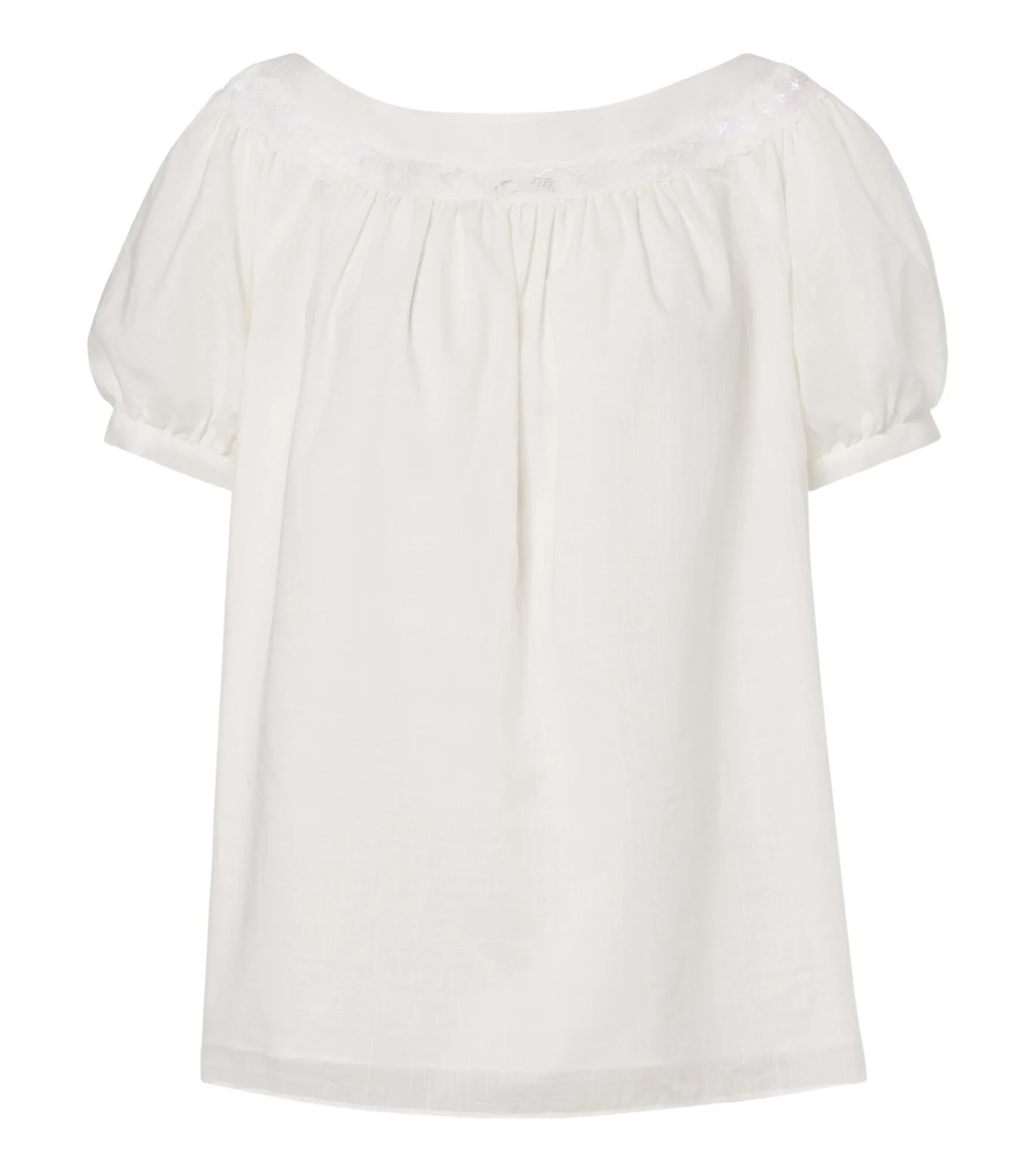 Marilyn lace-trimmed cotton top Marilyn lace-trimmed cotton top