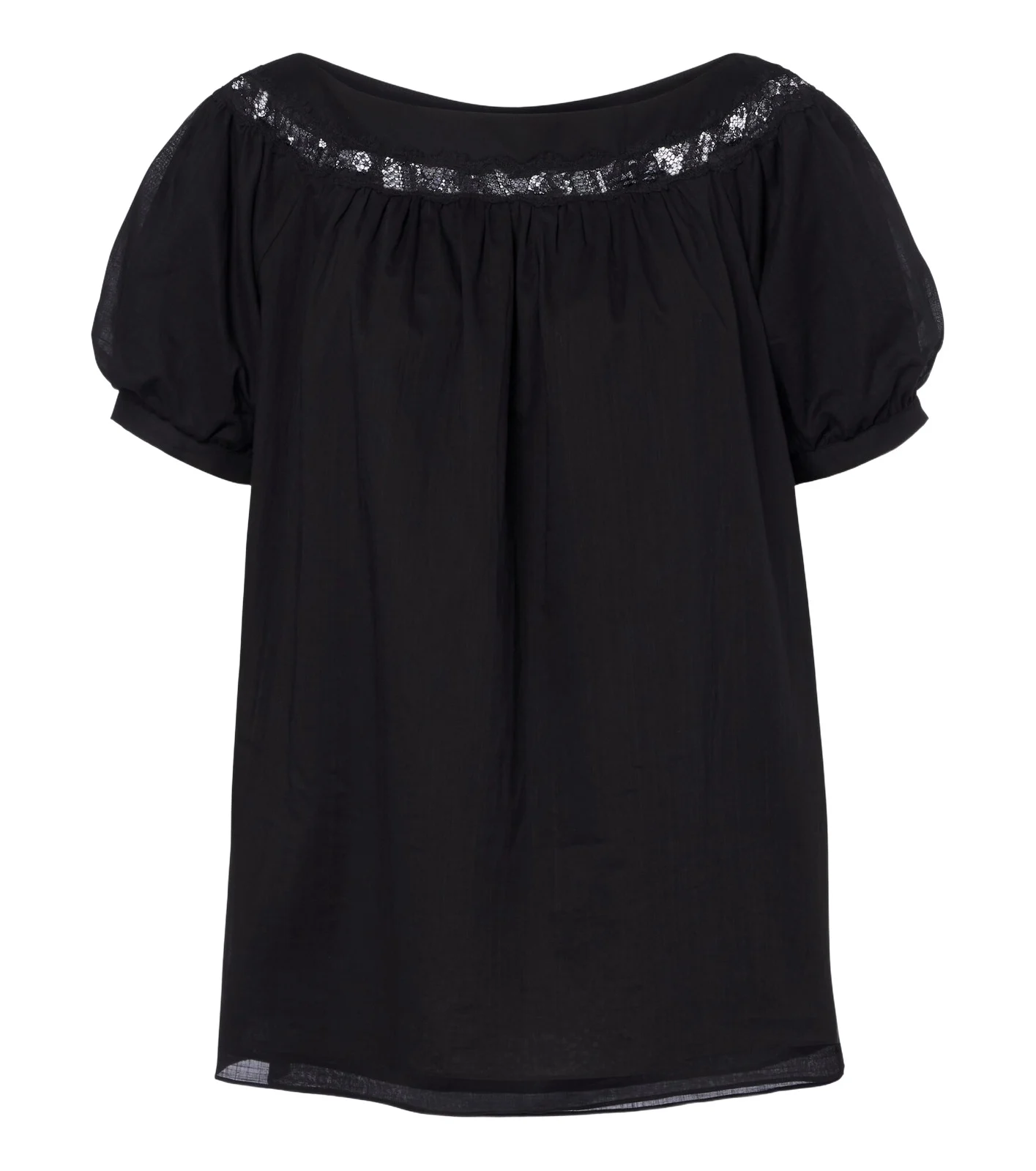 Marilyn lace-trimmed cotton top Marilyn lace-trimmed cotton top