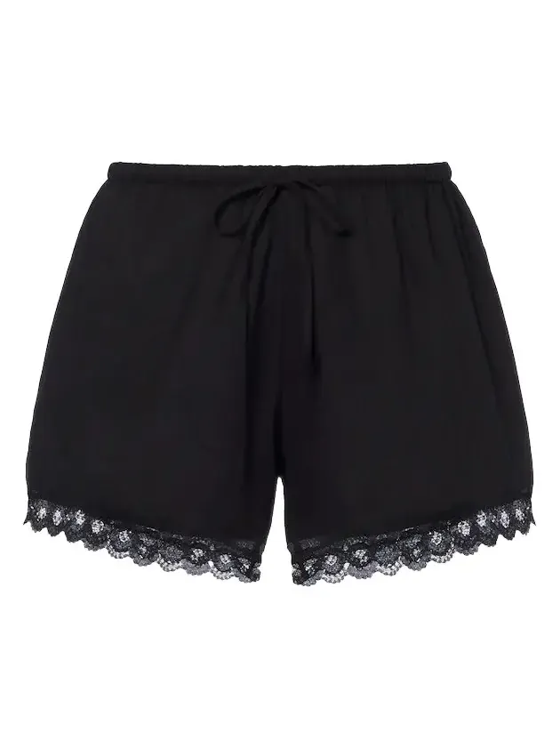 Marilyn lace-trimmed cotton shorts Marilyn lace-trimmed cotton shorts