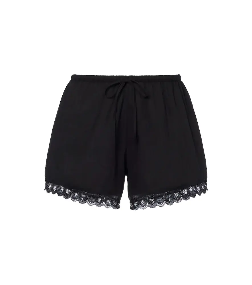 Marilyn lace-trimmed cotton shorts Marilyn lace-trimmed cotton shorts